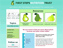 Tablet Screenshot of firststepsnutrition.org